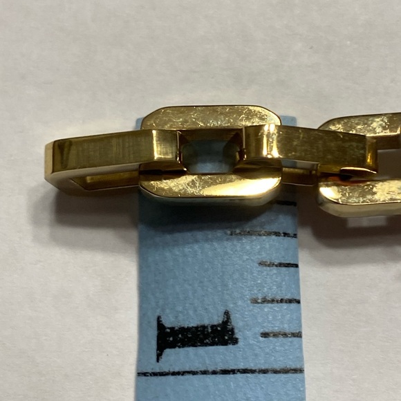 Eddie Borgo 17” Rectangular Gold Tone Chain Necklace NWT - Picture 14 of 16